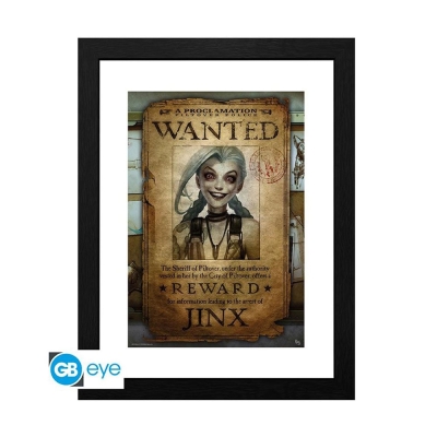 GBeye LEAGUE OF LEGENDS Jinx Wanted 30 x 40 Постер с рамка