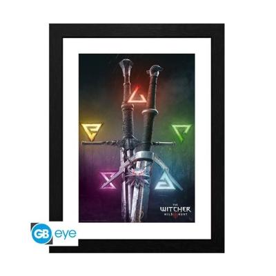 GBeye THE WITCHER Signs & Swords 30 x 40 Постер с рамка