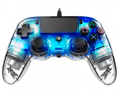 Nacon Wired Illuminated Compact Controller Blue геймърски контролер за Playstation 4 и PC
