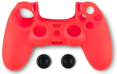 Spartan Gear Silicon Skin Cover Red & Thumbs Геймърски аксесоар за контролер за PlayStation 4