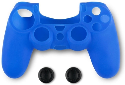 Spartan Gear Silicon Skin Cover Blue & Thumbs Геймърски аксесоар за контролер за PlayStation 4