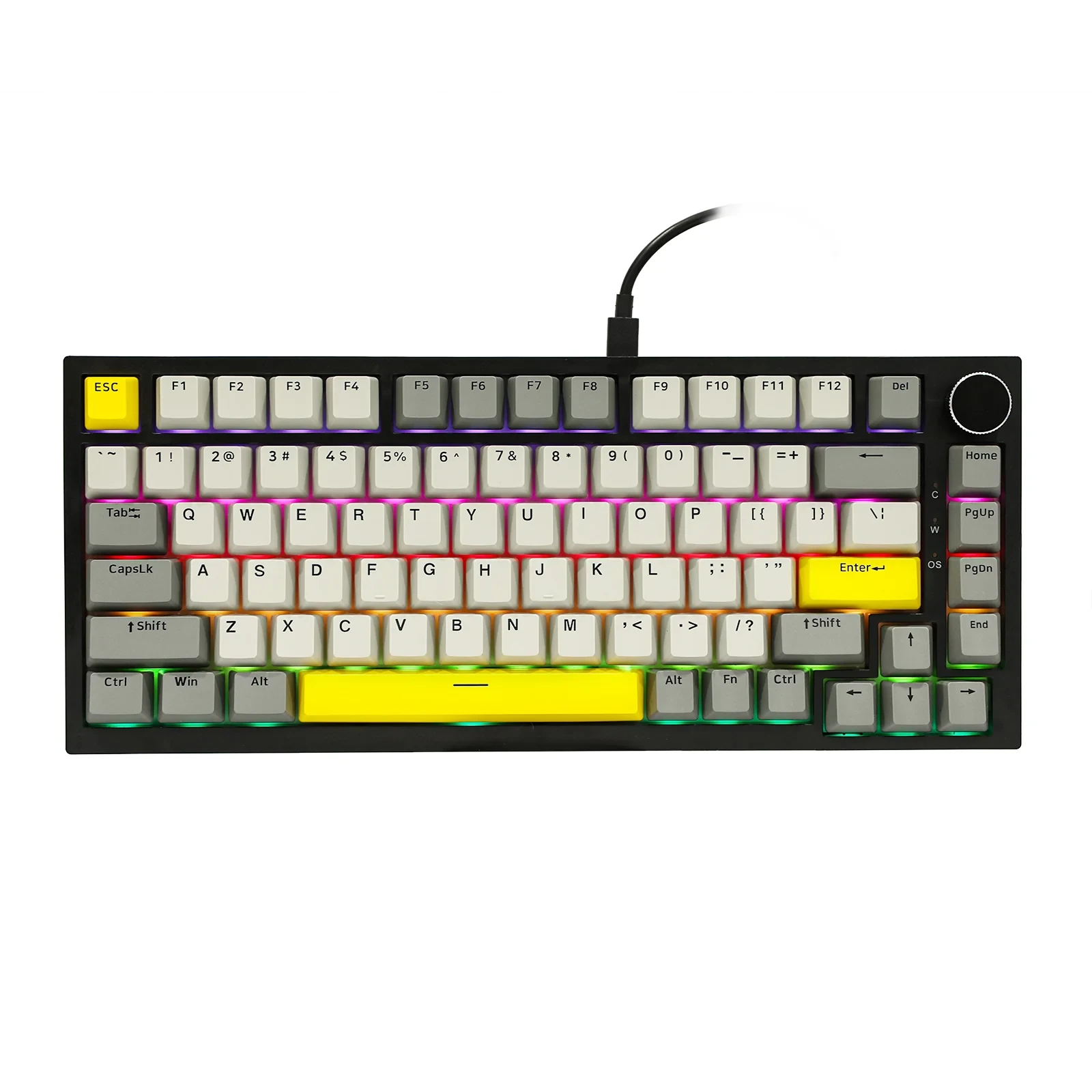 Ajazz AK820 Black/Grey RGB Механична геймърска клавиатура с Ajazz Moon суичове