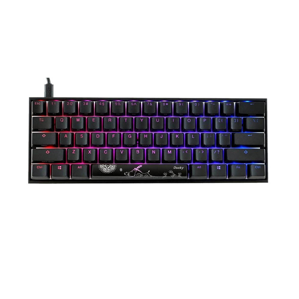 Ducky One 2 Mecha Mini v2 RGB Геймърска механична клавиатура с Cherry MX Blue суичове