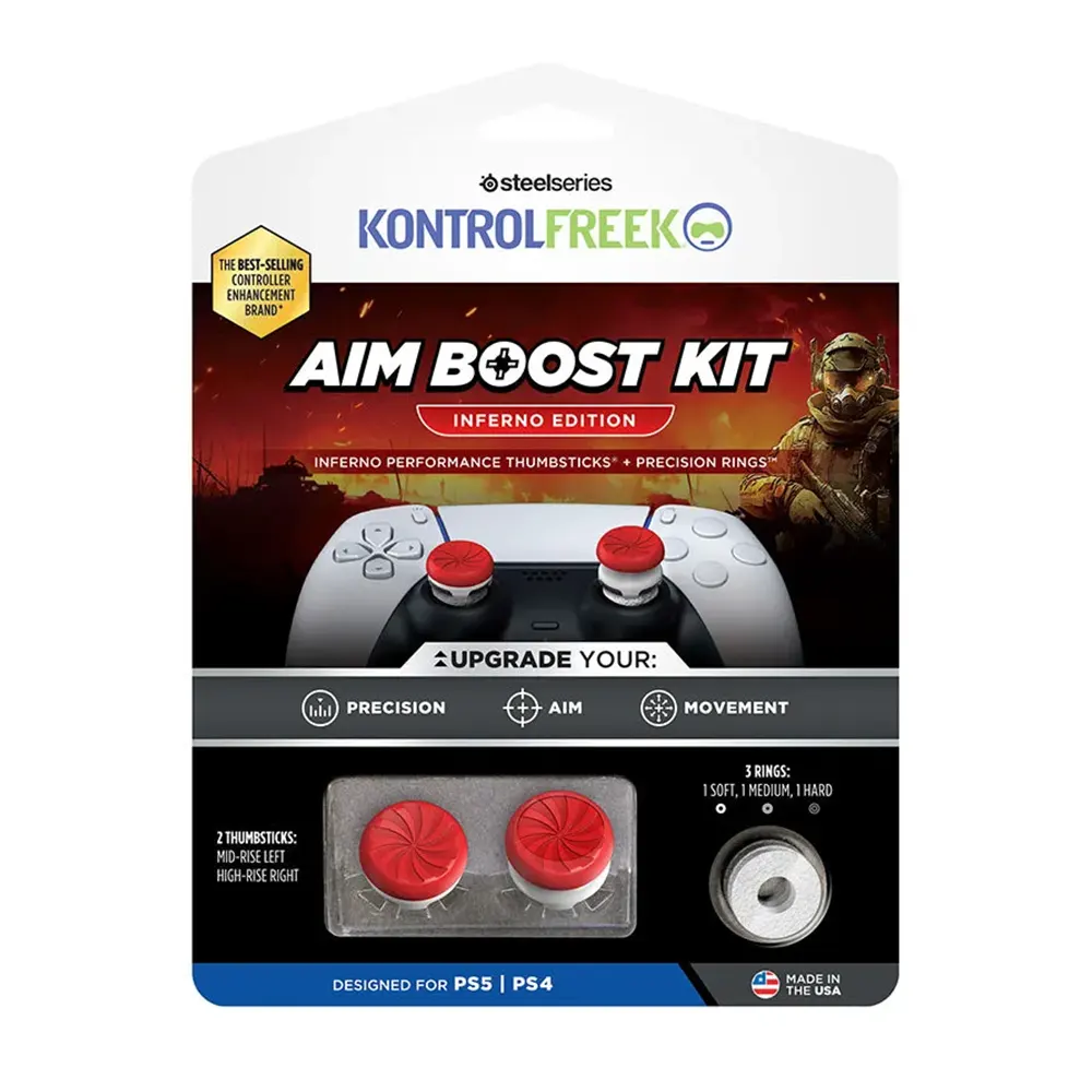 KontrolFreek AIM Boost Kit Inferno Edition Геймърски комплект за PlayStation 5 Dual Sense и PlayStation 4 Dual Shock