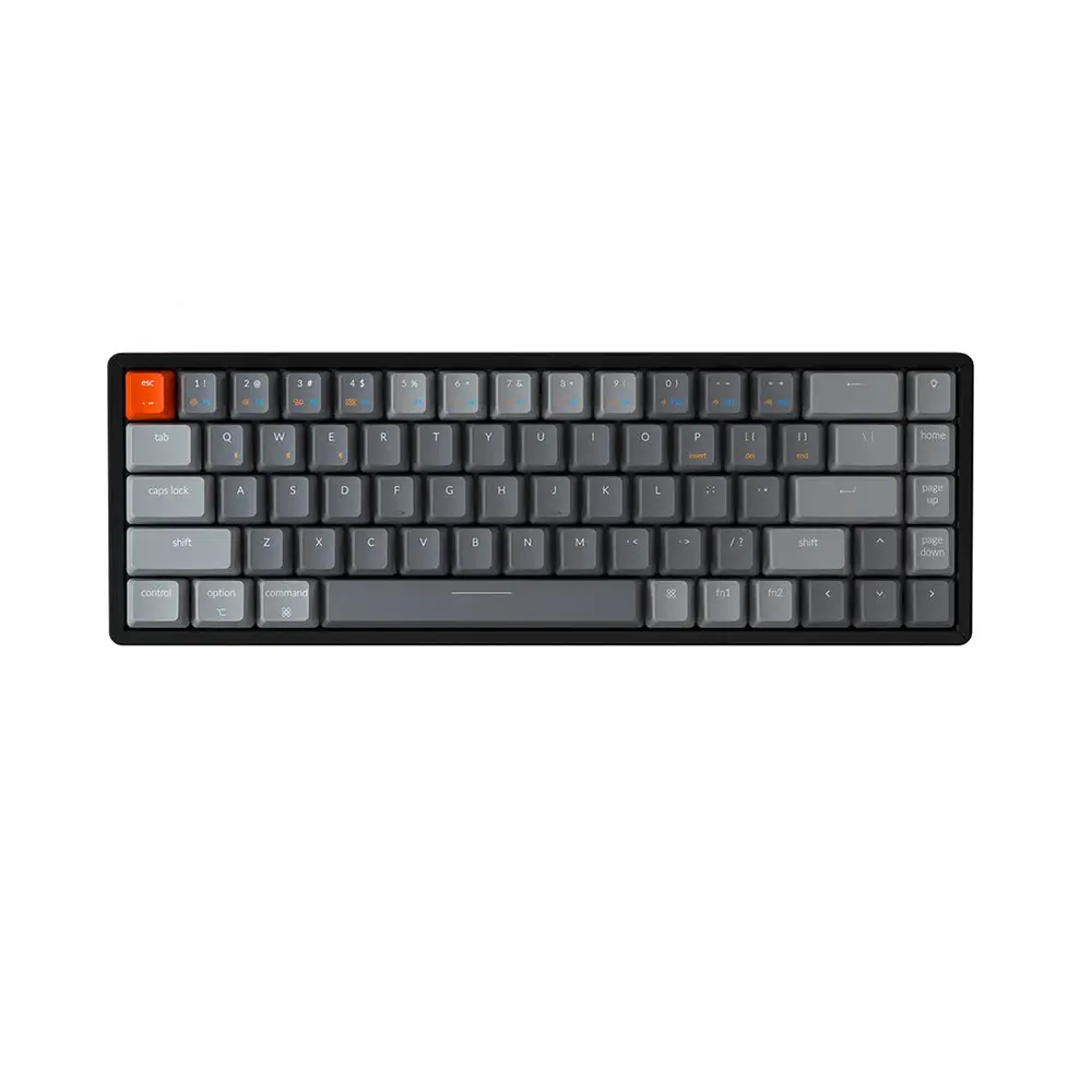 Keychron K6 Aluminum 65% RGB LED Геймърска механична клавиатура с Gateron Brown суичове