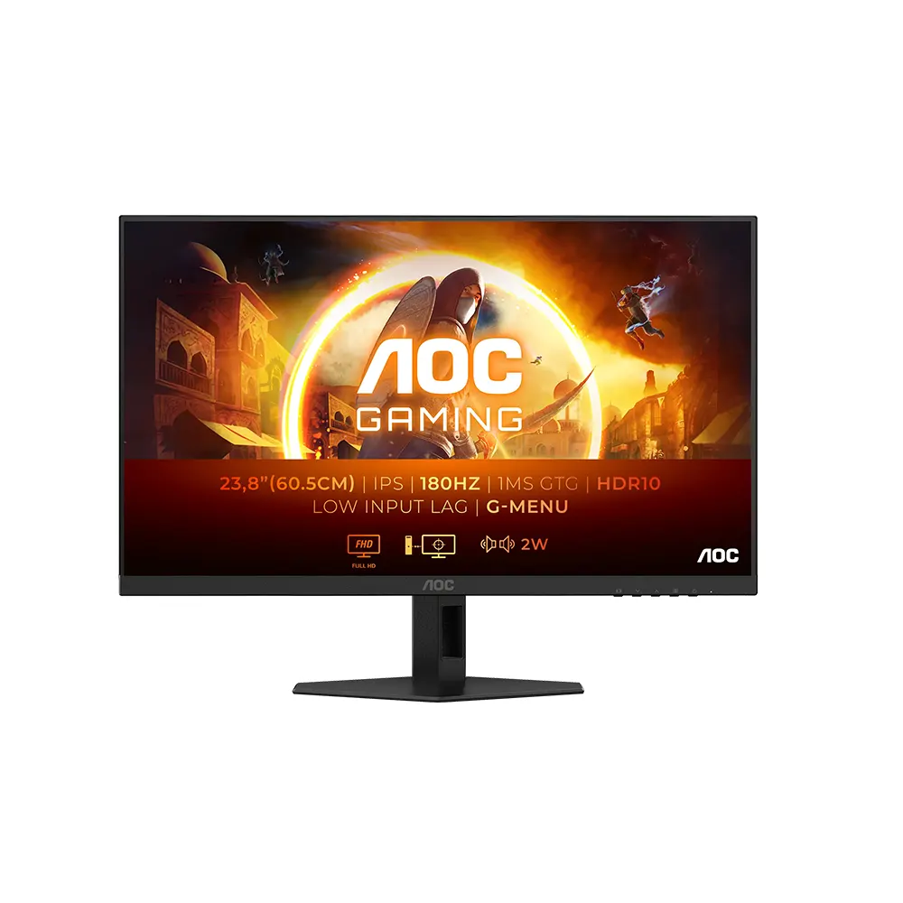 AOC 24G4XE 23.8" IPS, 180Hz, 0.5ms, FHD (1920 x 1080), G-Sync Геймърски монитор