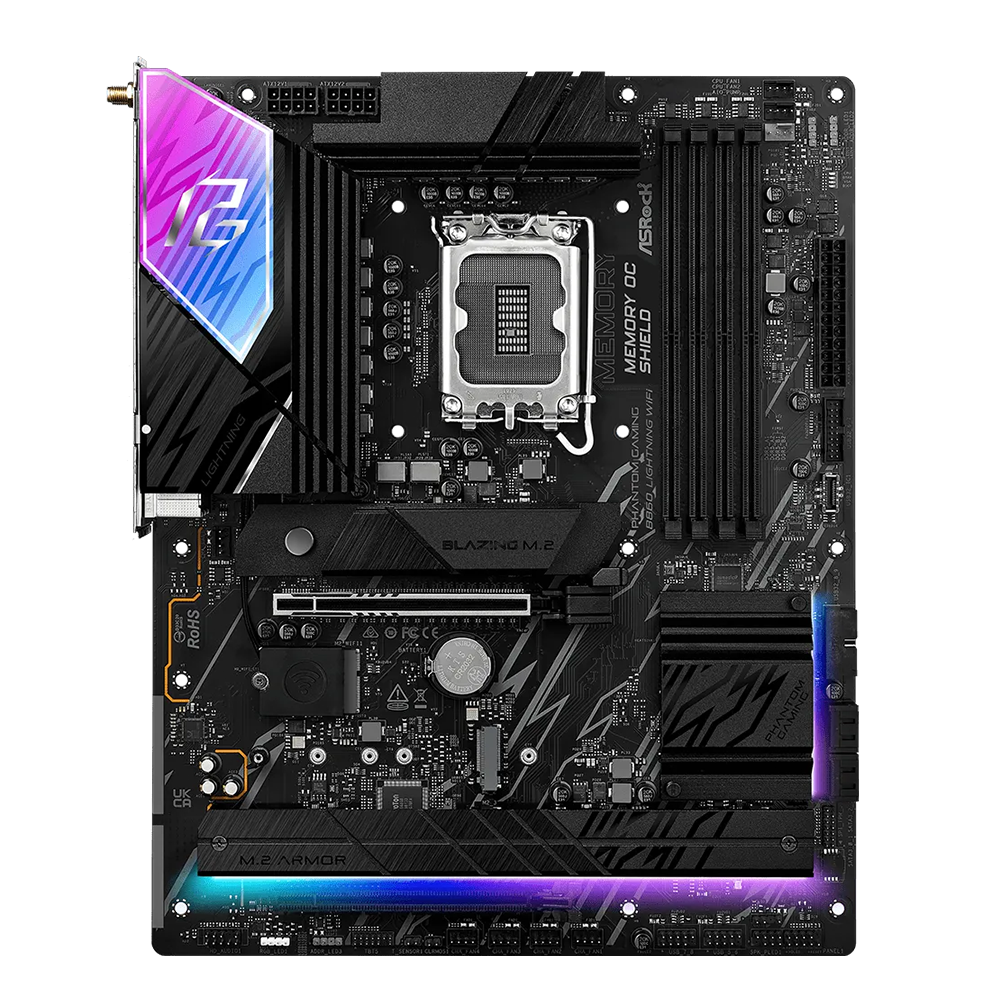 ASRock B860 Phantom Gaming Lightning WiFi, LGA1851, DDR5, WiFi Дънна платка