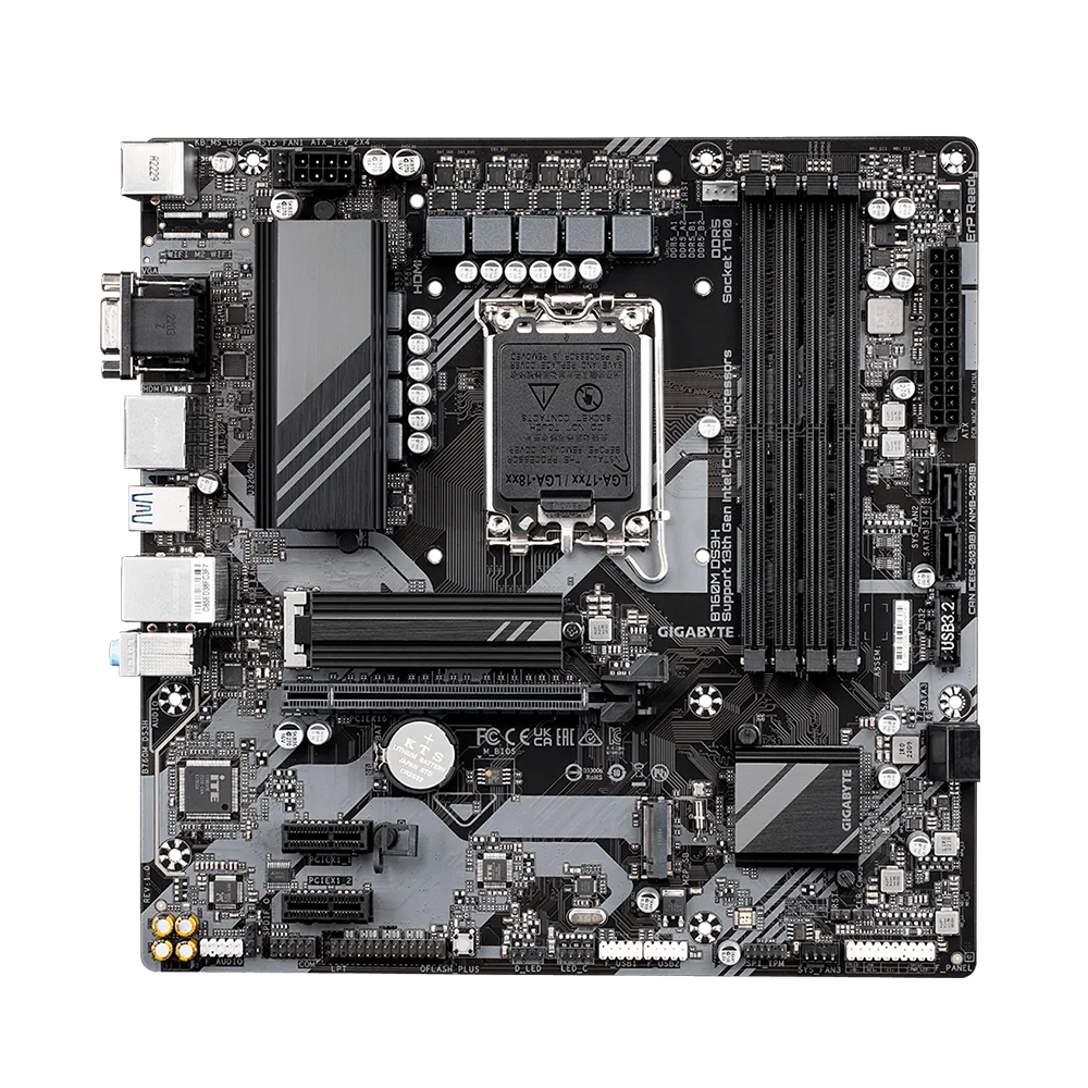 Gigabyte B760M DS3H, LGA 1700, DDR5 Дънна платка