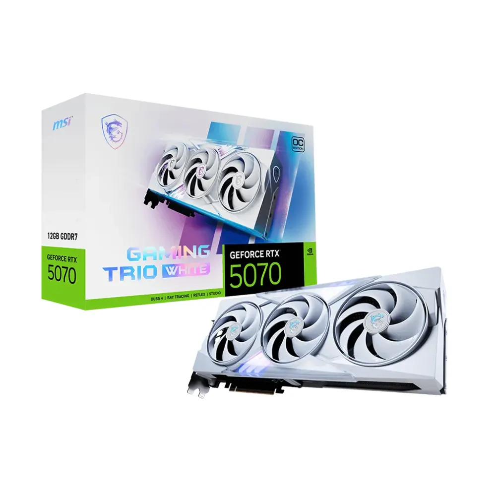 MSI GeForce RTX 5070 GAMING TRIO OC WHITE, 12GB GDDR7 Видео карта