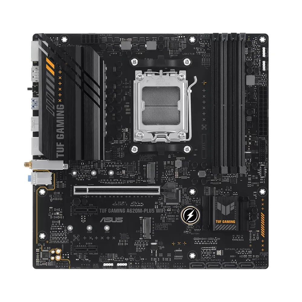 ASUS TUF GAMING A620M-PLUS WIFI, AM5, DDR5, Wi-Fi 6 Дънна платка