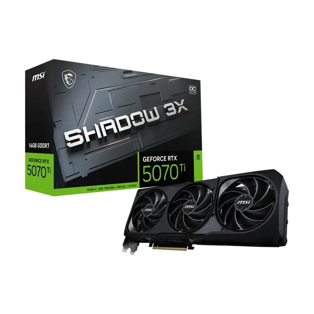 MSI GeForce RTX 5070 Ti SHADOW 3X OC, 16GB GDDR7 Видео карта