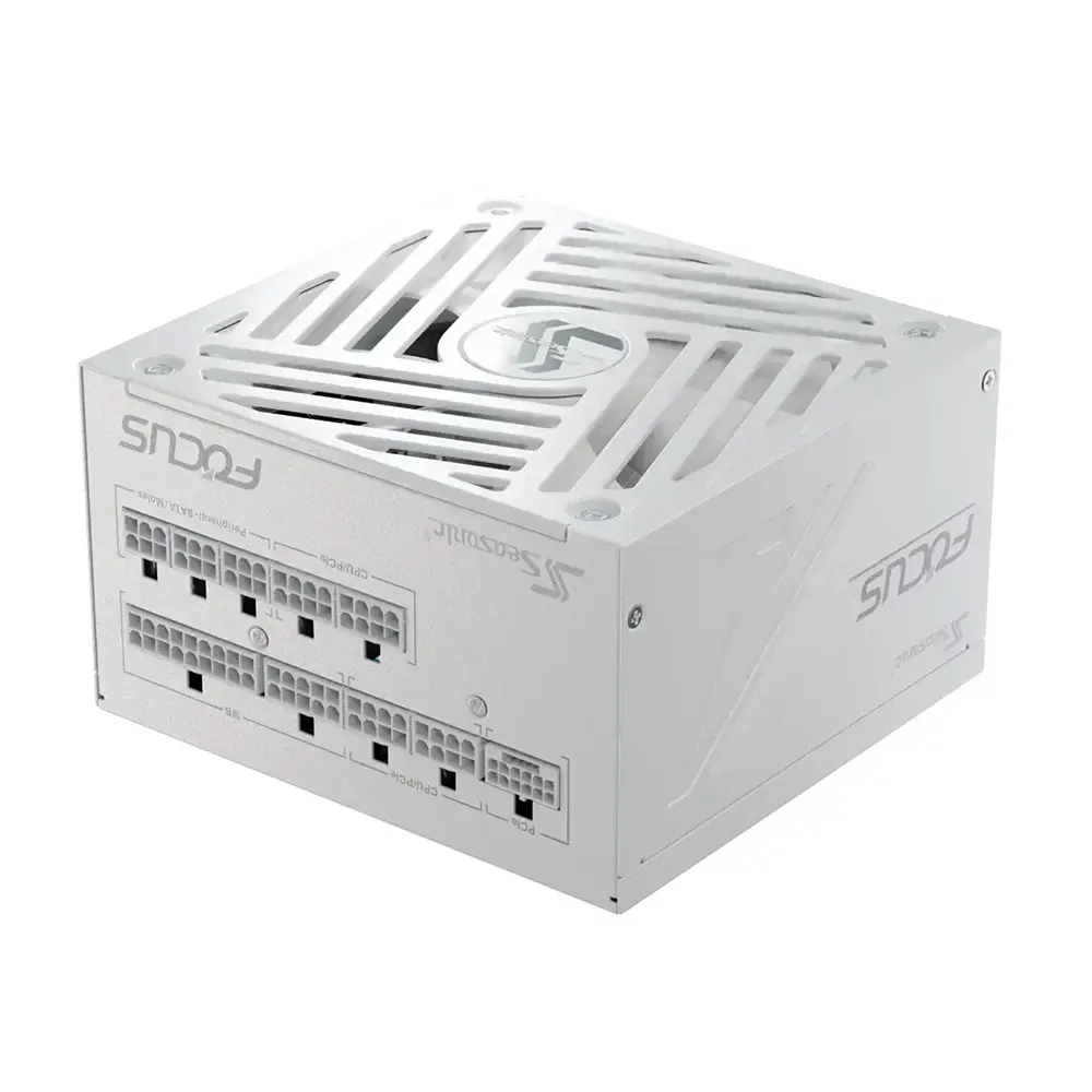 Seasonic FOCUS GX-850 White V4 850W, 80 Plus Gold, Модулно, PCIe Gen 5.1, ATX 3.1 Захранване за компютър