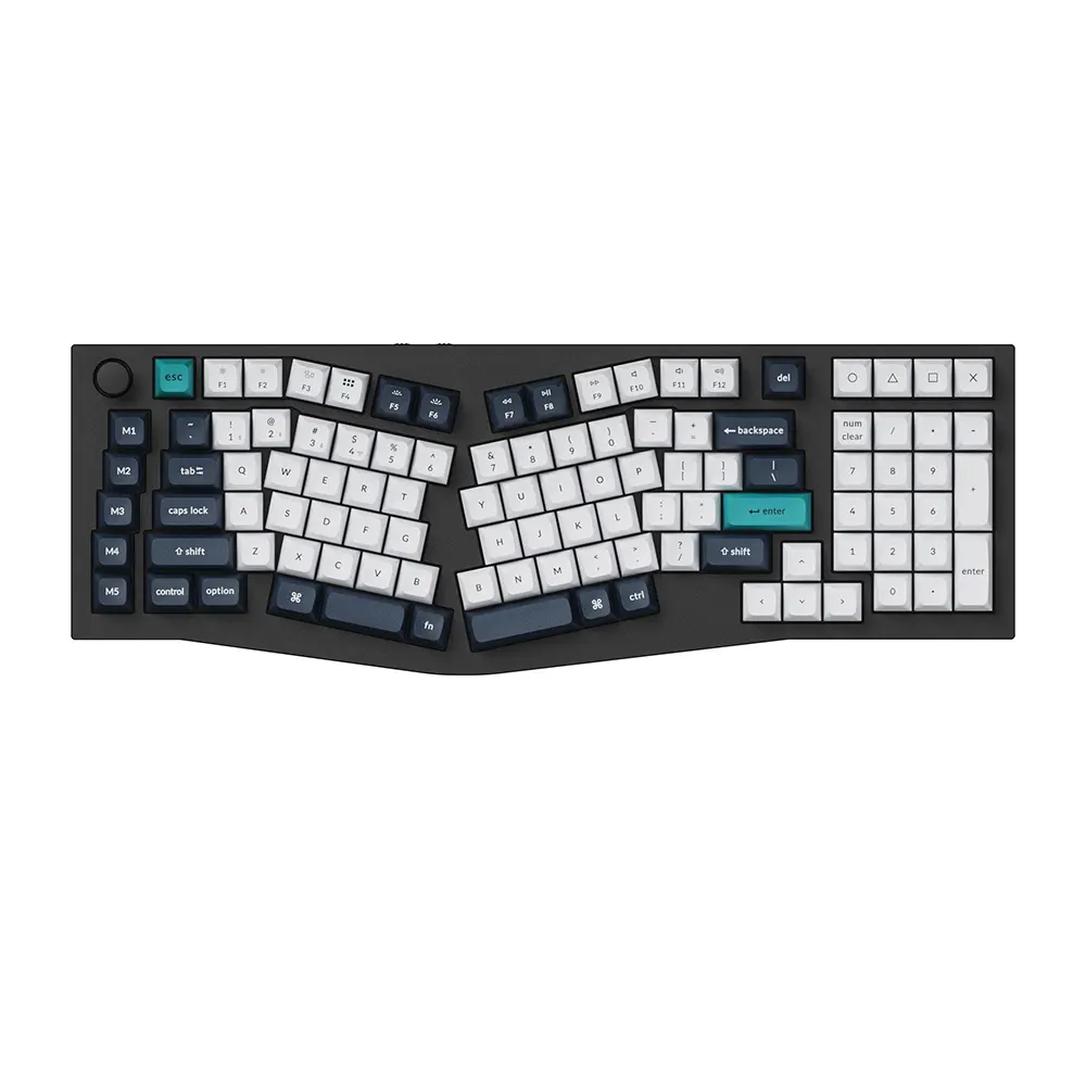 Keychron Q13 Max Alice Layout Carbon Black Безжична геймърска механична клавиатура с Gateron Jupiter Brown суичове