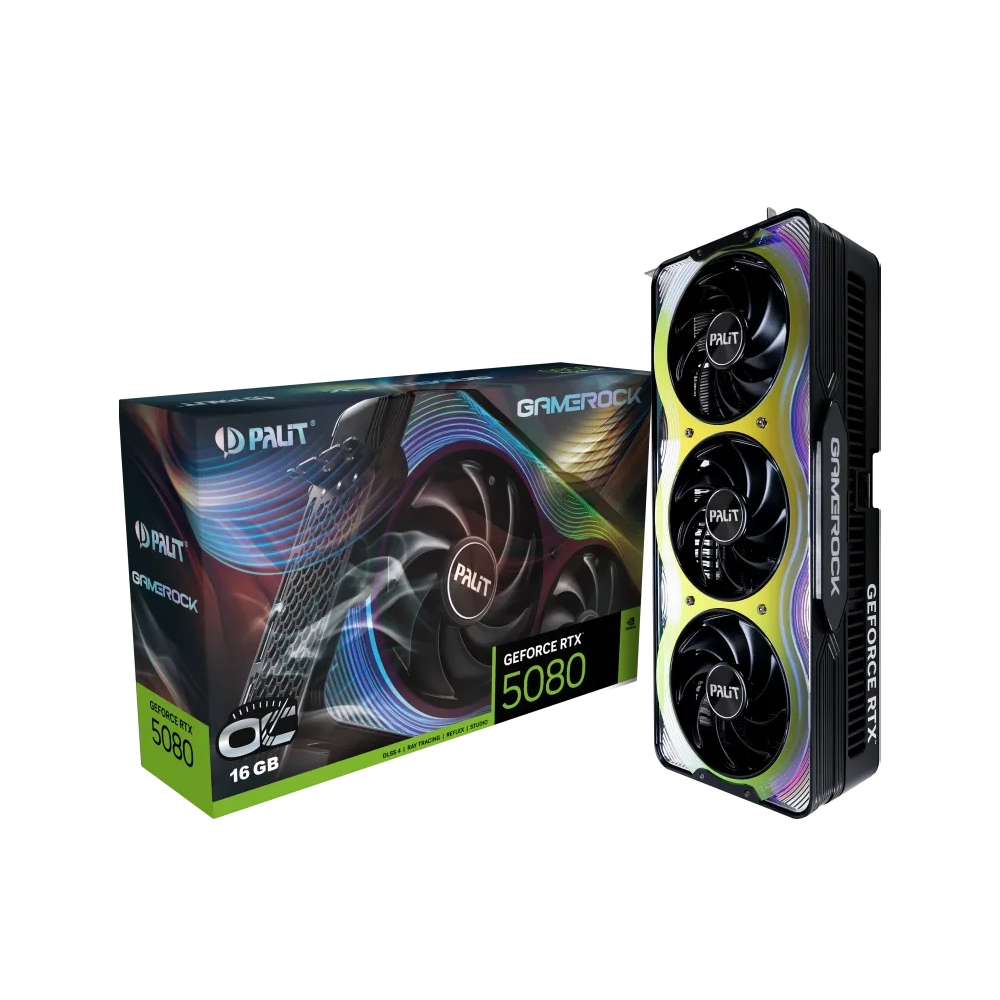 Palit GameRock GeForce RTX 5080 OC, 16GB GDDR7 Видео карта