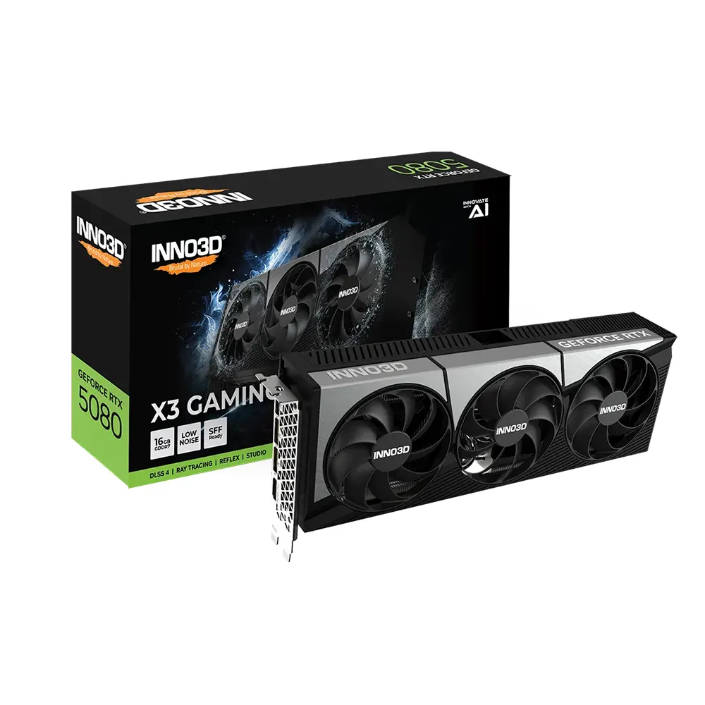 INNO3D GeForce RTX 5080 X3 GAMING OC, 16GB GDDR7 Видео карта