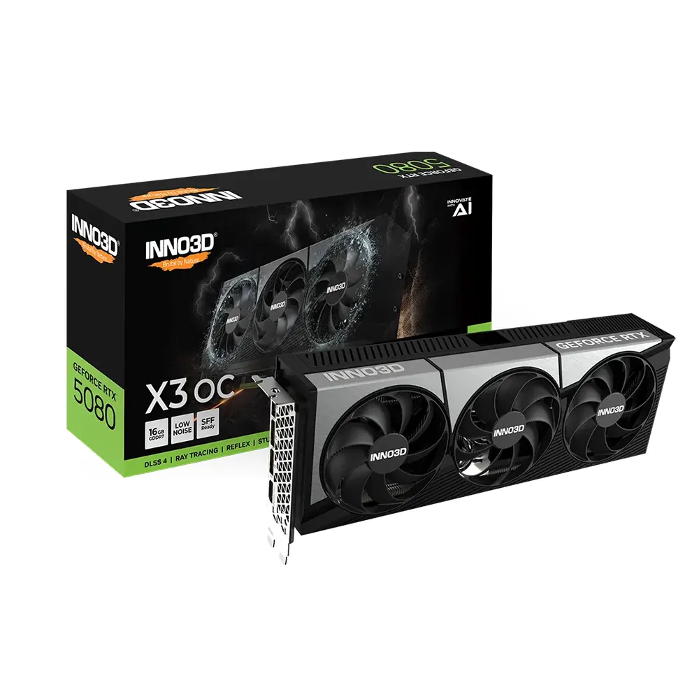 INNO3D GeForce RTX 5080 X3 OC, 16GB GDDR7 Видео карта