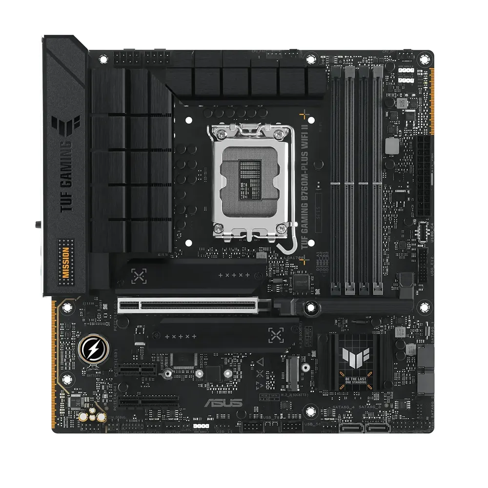 ASUS TUF GAMING B760M-PLUS WIFI II, LGA1700, DDR5, Wi-Fi 6E Дънна платка
