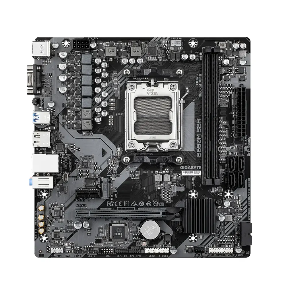 Gigabyte B650M S2H, AM5, DDR5, mATX Дънна платка