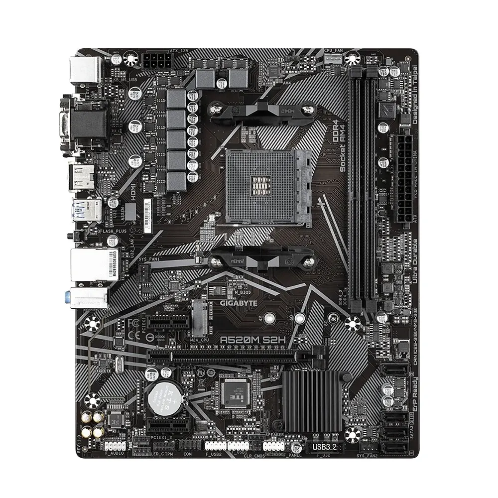 Gigabyte A520M S2H, AM4, DDR4, mATX Дънна платка