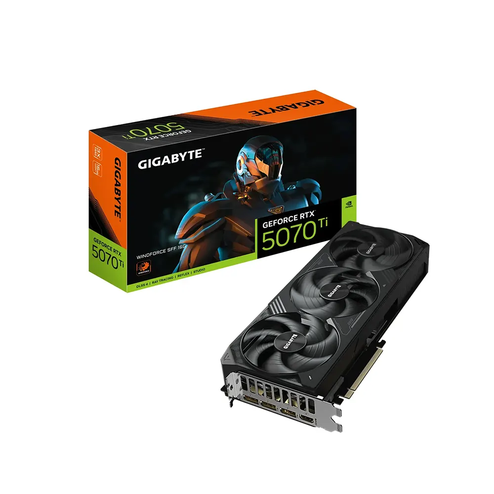Gigabyte GeForce RTX 5070 Ti WINDFORCE SFF, 16GB GDDR7 Видео карта