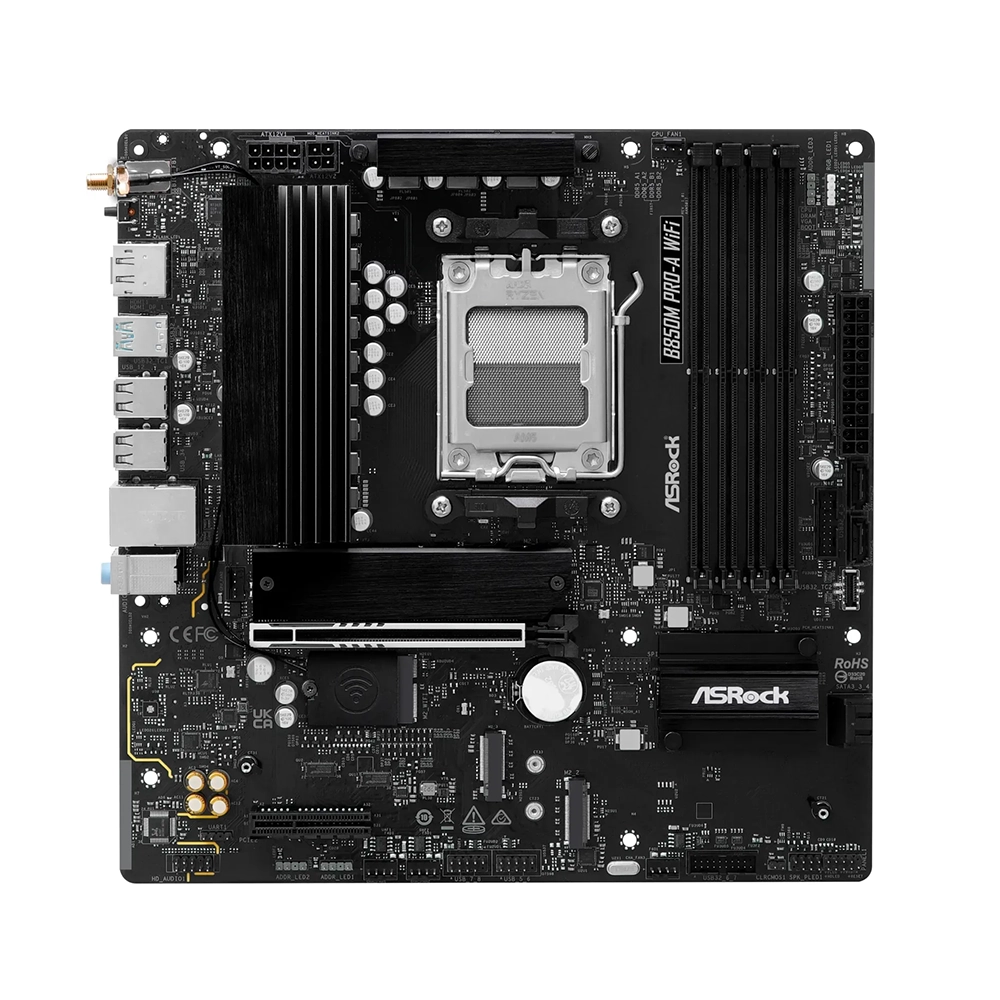 ASRock B850M Pro-A WiFi, AM5, DDR5, Wi-Fi 6E Дънна платка