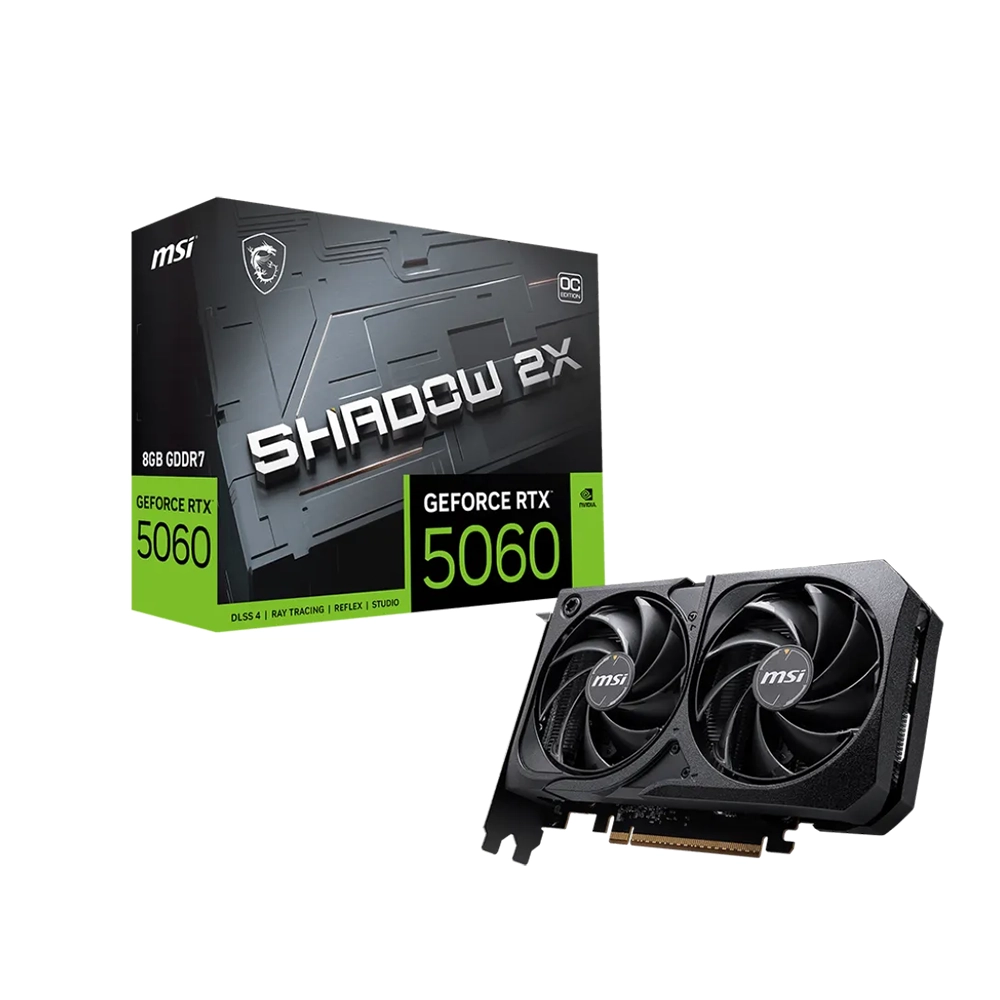 MSI GeForce RTX 5060 SHADOW 2X OC, 8GB GDDR7 Видео карта