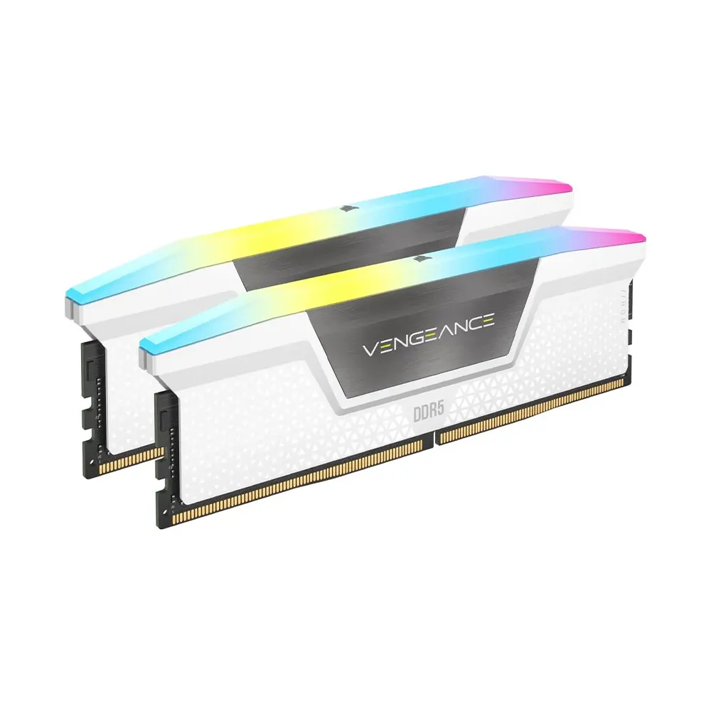 Corsair VENGEANCE RGB White 32GB (2x16), DDR5, 6400 MHz, CL36, AMD EXPO / Intel XMP Рам памет
