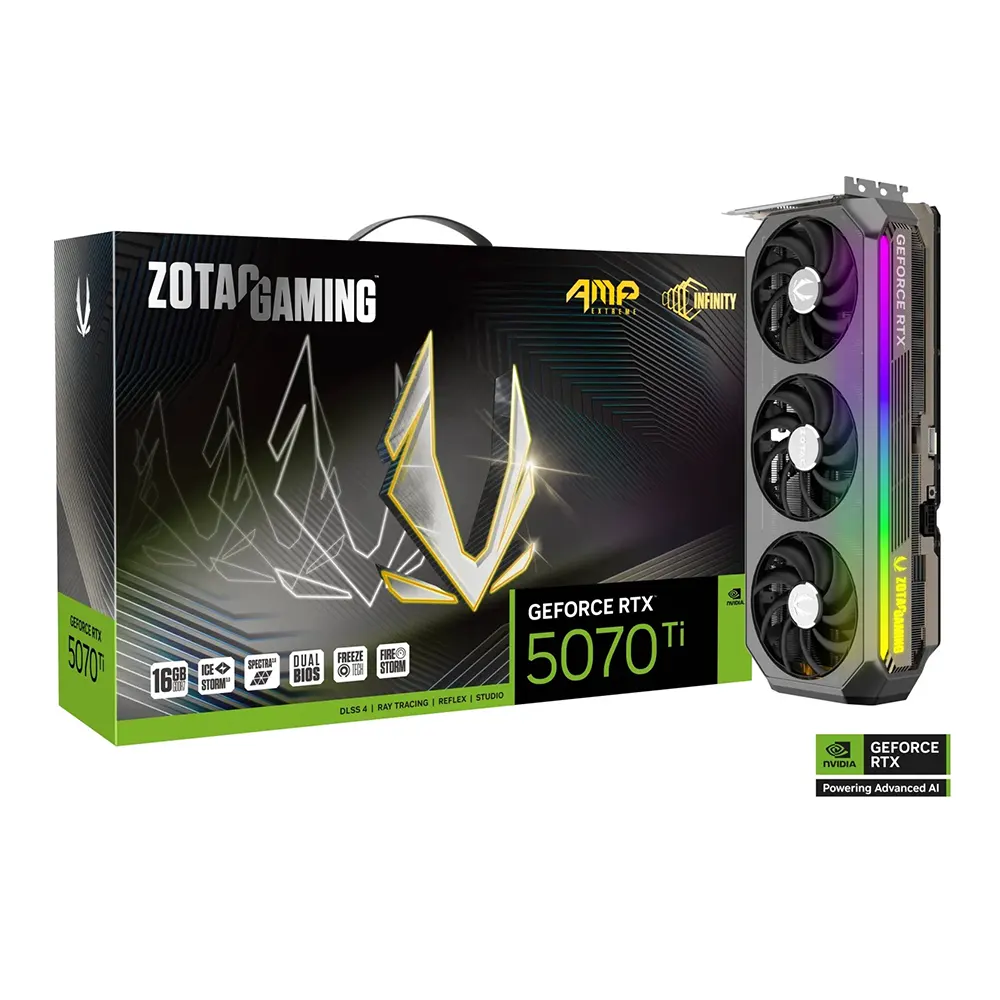 ZOTAC GAMING GeForce RTX 5070 Ti AMP Extreme INFINITY, 16GB GDDR7 Видео карта