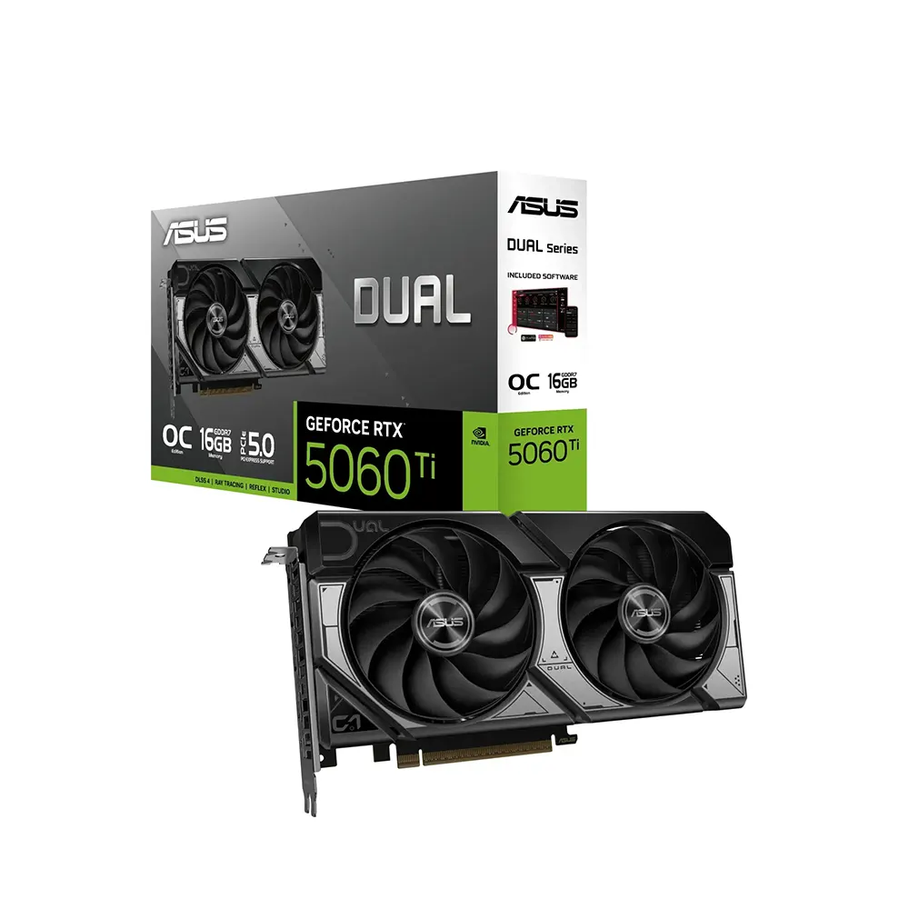 ASUS GeForce RTX 5060 Ti Dual OC Edition, 16GB GDDR7 Видео карта