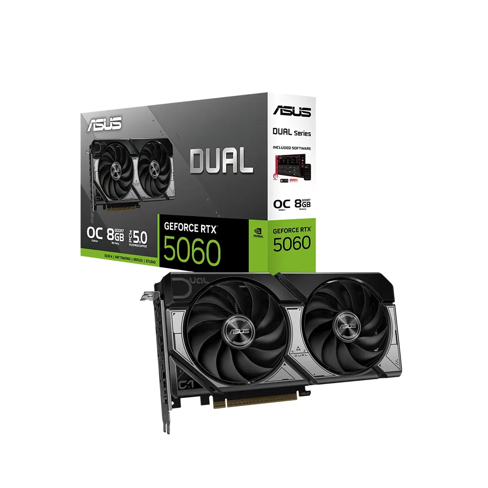ASUS GeForce RTX 5060 Dual OC Edition, 8GB GDDR7 Видео карта