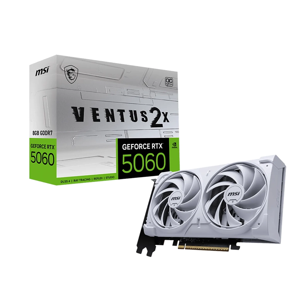 MSI GeForce RTX 5060 VENTUS 2X OC WHITE, 8GB GDDR7 Видео карта