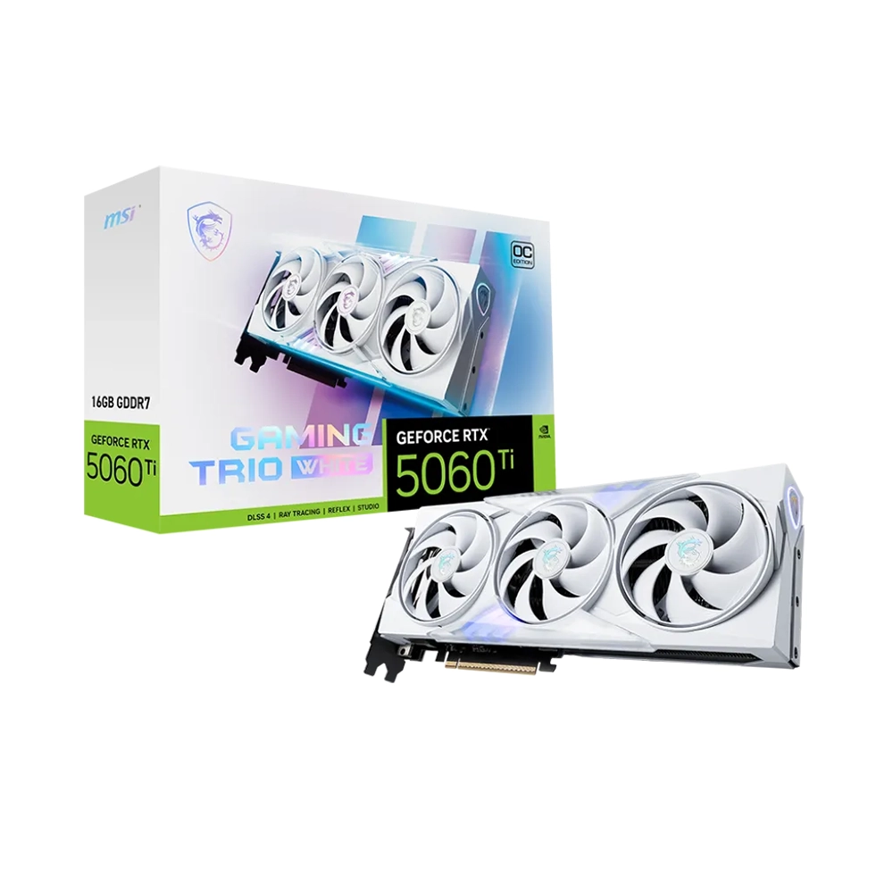 MSI GeForce RTX 5060 Ti GAMING TRIO OC WHITE, 16GB GDDR7 Видео карта
