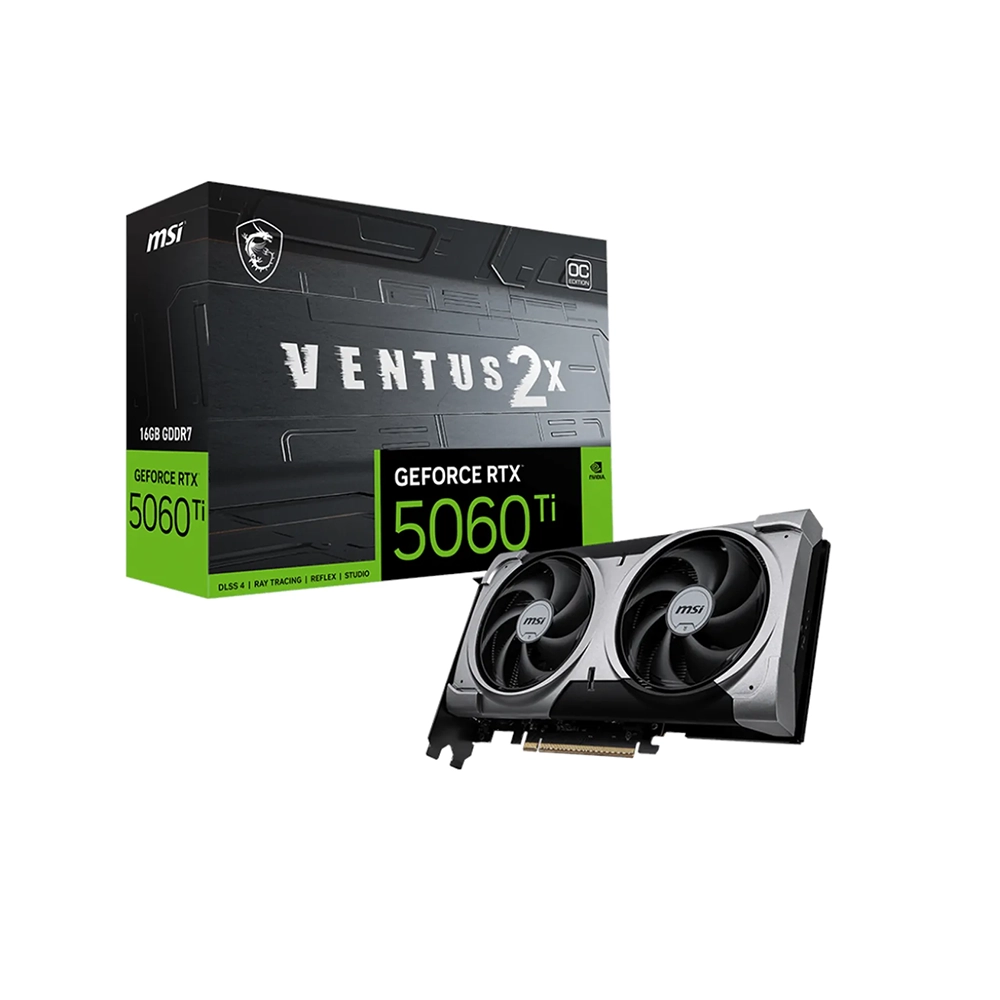 MSI GeForce RTX 5060 Ti VENTUS 2X OC PLUS, 16GB GDDR7 Видео карта