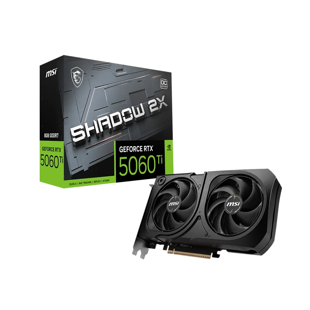 MSI GeForce RTX 5060 Ti SHADOW 2X OC PLUS, 8GB GDDR7 Видео карта