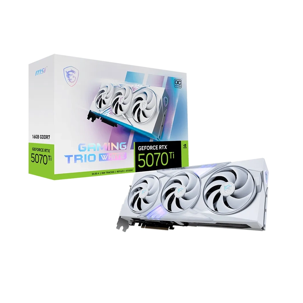 MSI GeForce RTX 5070 Ti Gaming Trio OC White, 16GB GDDR7 Видео карта