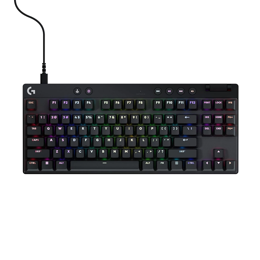 Logitech PRO X TKL RAPID Black Геймърска механична клавиатура с Logitech Magnetic Analog регулируеми суичове