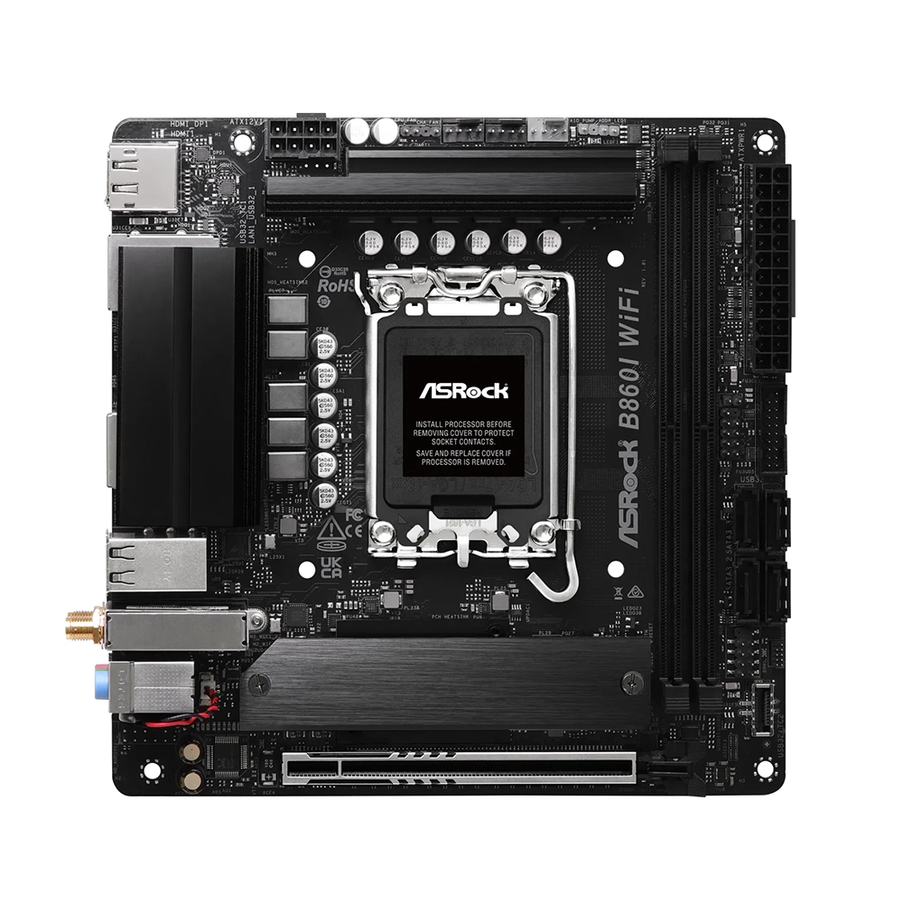 ASRock B860I WiFi, LGA1851, DDR5, Wi-Fi 6E Дънна платка