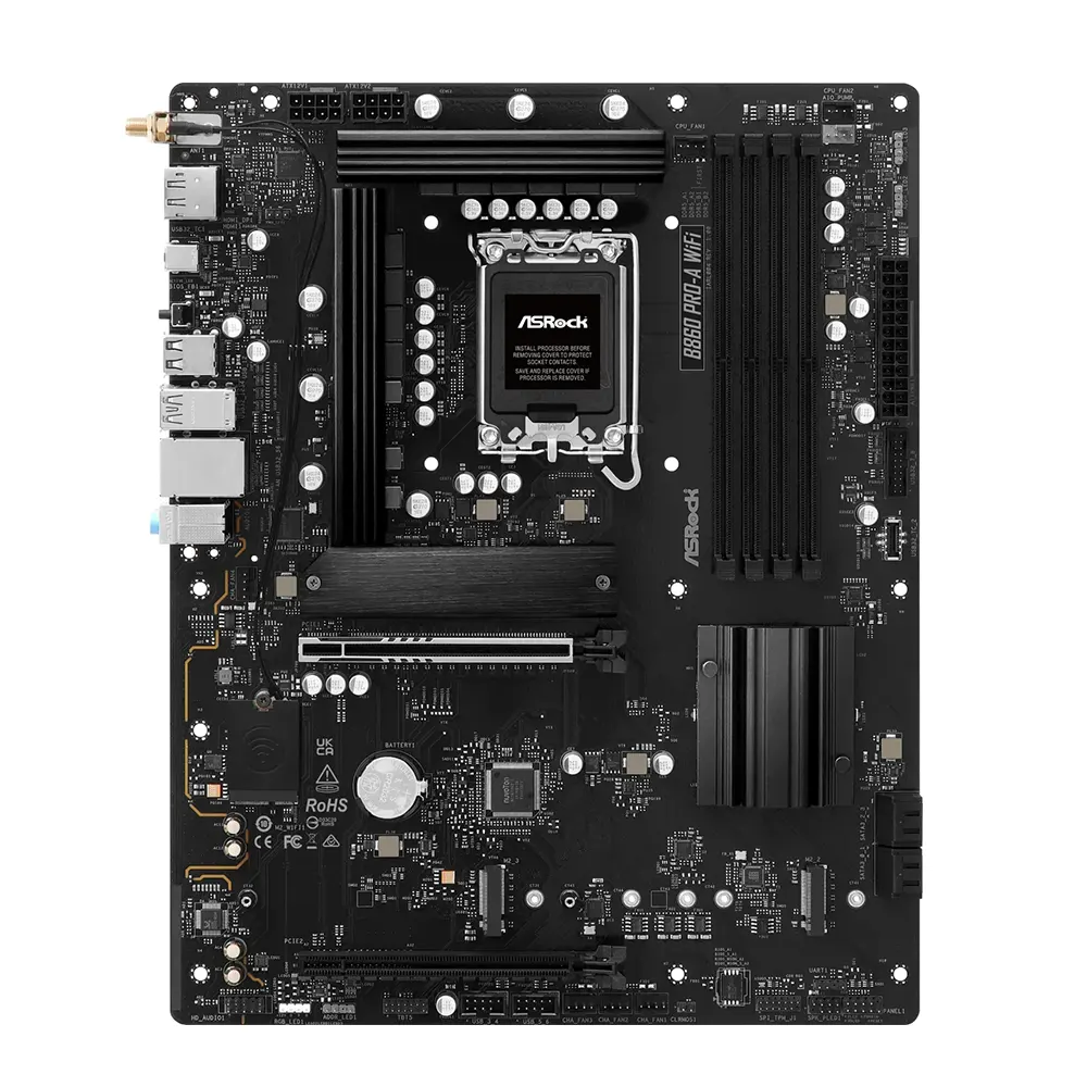 ASRock B860 Pro-A WiFi, LGA1851, DDR5, Wi-Fi 6E Дънна платка