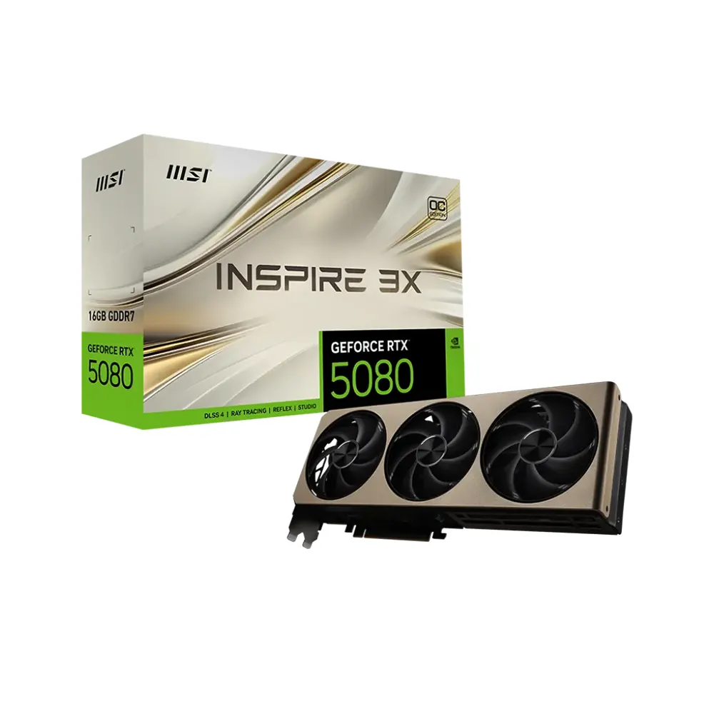 MSI GeForce RTX 5080 INSPIRE 3X OC, 16GB GDDR7 Видео карта