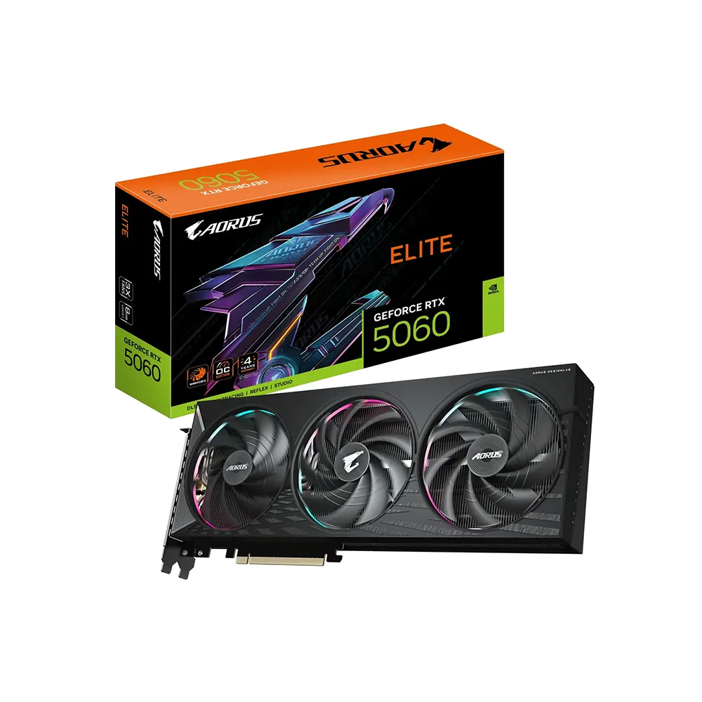 Gigabyte AORUS GeForce RTX 5060 ELITE, 8GB GDDR7 Видео карта
