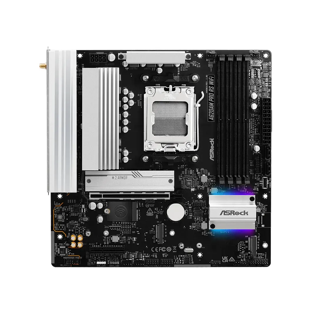 ASRock A620AM Pro RS WiFi, AM5, DDR5, Wi-Fi 6E Дънна платка