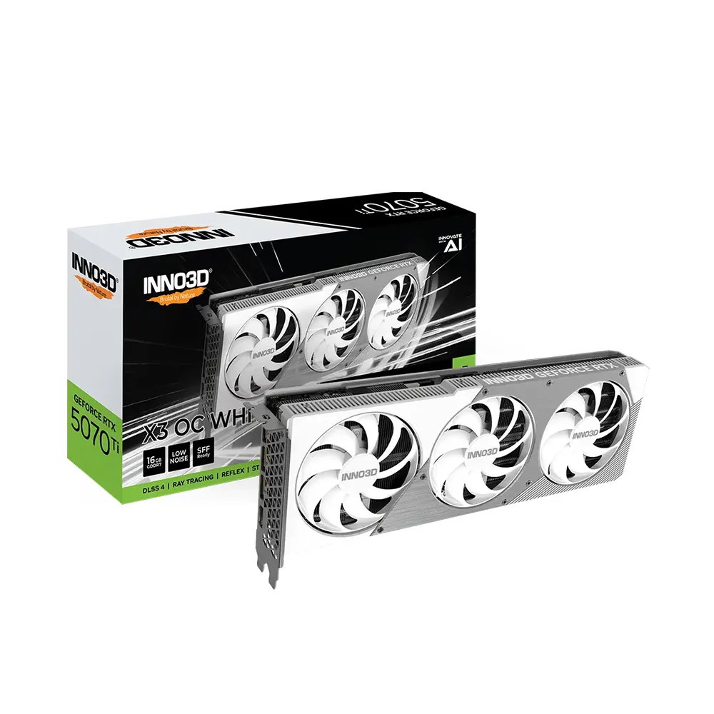Inno3D GeForce RTX 5070 Ti X3 OC WHITE, 16GB GDDR7 Видео карта