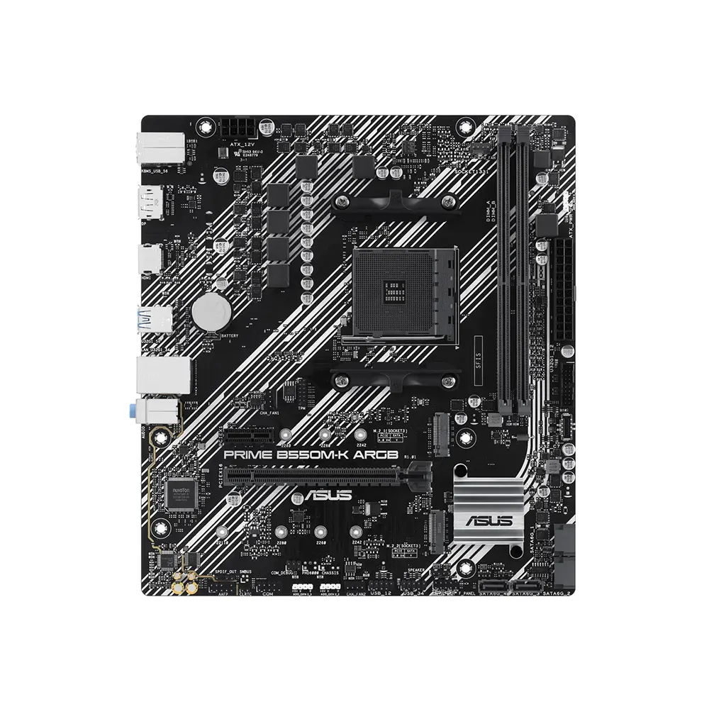 ASUS PRIME B550M-K ARGB, AM4, DDR4, Aura Sync Дънна платка