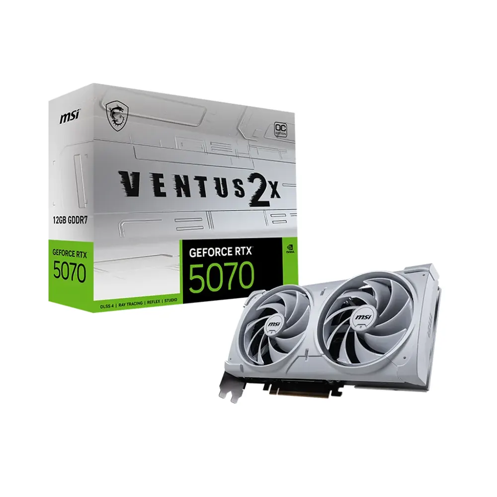 MSI GeForce RTX 5070 VENTUS 2X OC WHITE, 12GB GDDR7 Видео карта