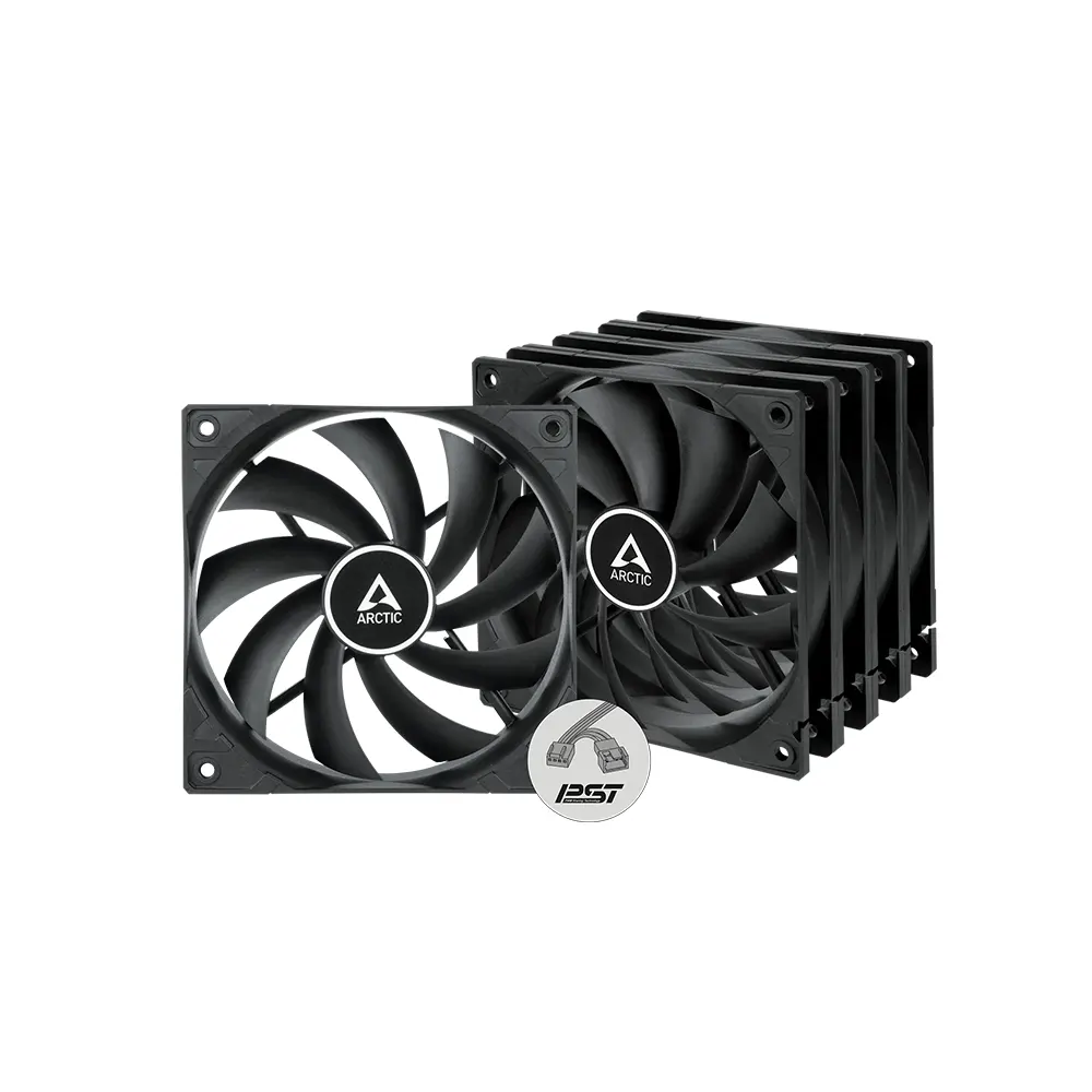 Arctic F12 PWM PST 120mm Black Комплект вентилатори (5 броя)