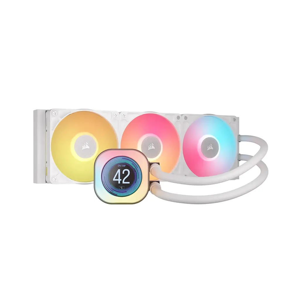 Corsair iCUE LINK TITAN 360 RX LCD RGB White AIO Воден охладител за процесор