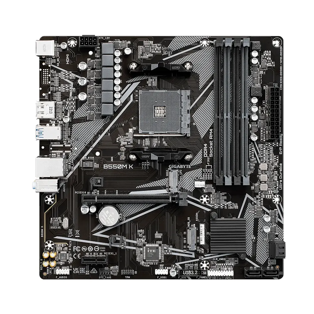 Gigabyte B550M K, AM4, DDR4 Дънна платка
