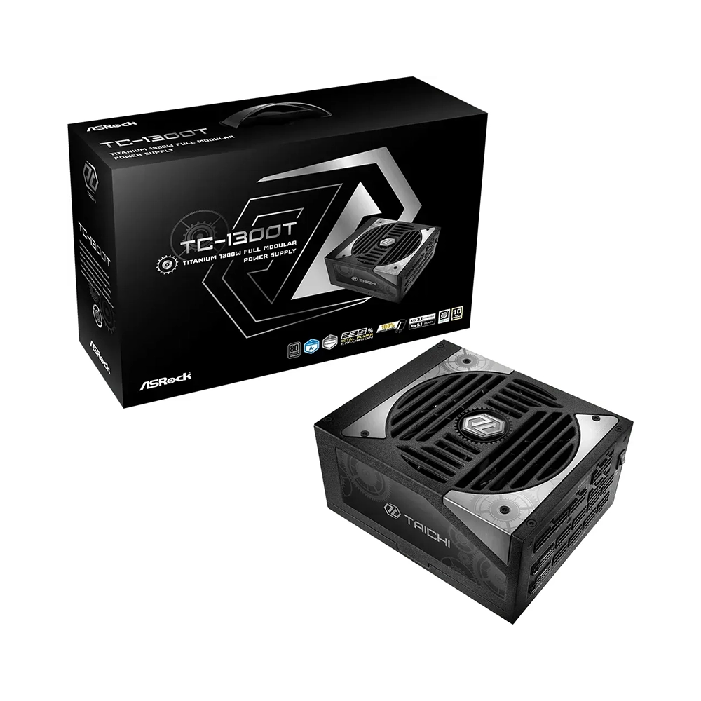 ASRock Taichi TC-1300T 1300W, 80 Plus Titanium, Модулно, PCIe Gen 5.1, ATX 3.1 Захранване за компютър