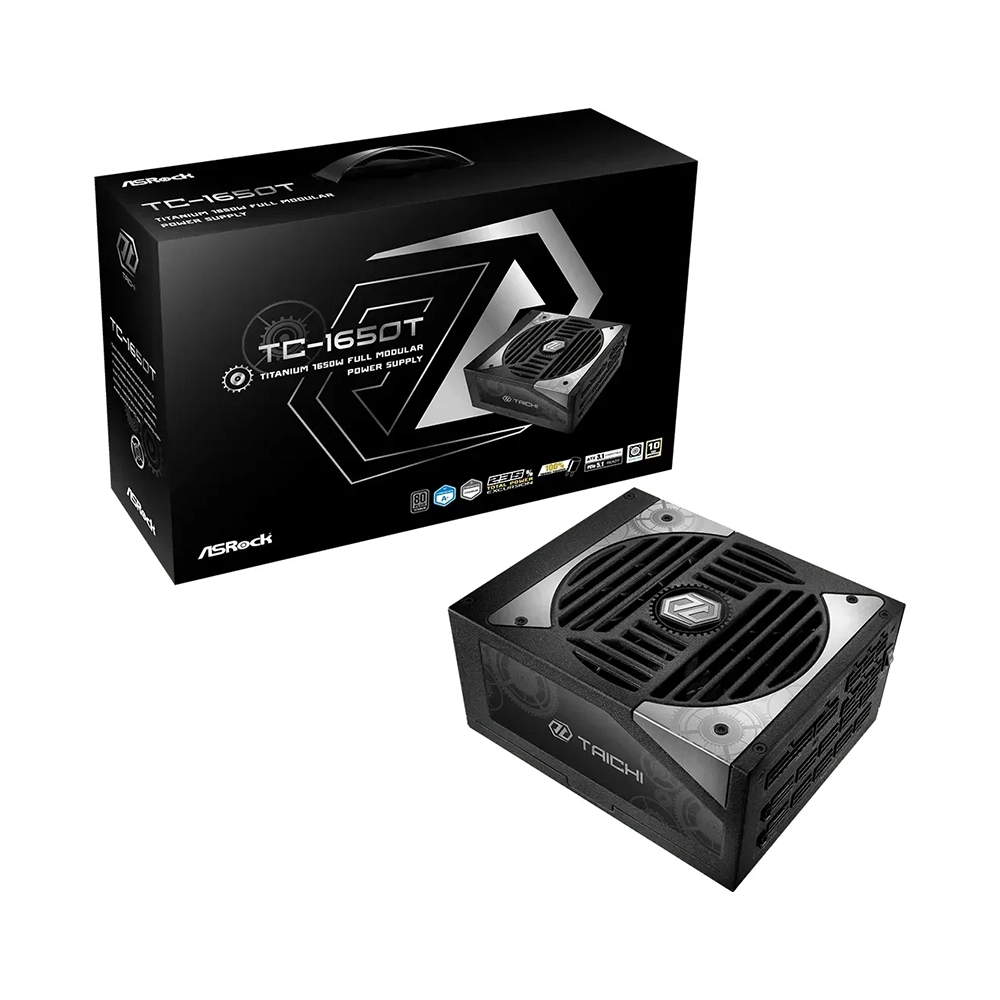 ASRock TAICHI TC-1650T 1650W, 80 Plus Titanium, Модулно, PCIe 5.1, ATX 3.1 Захранване за компютър