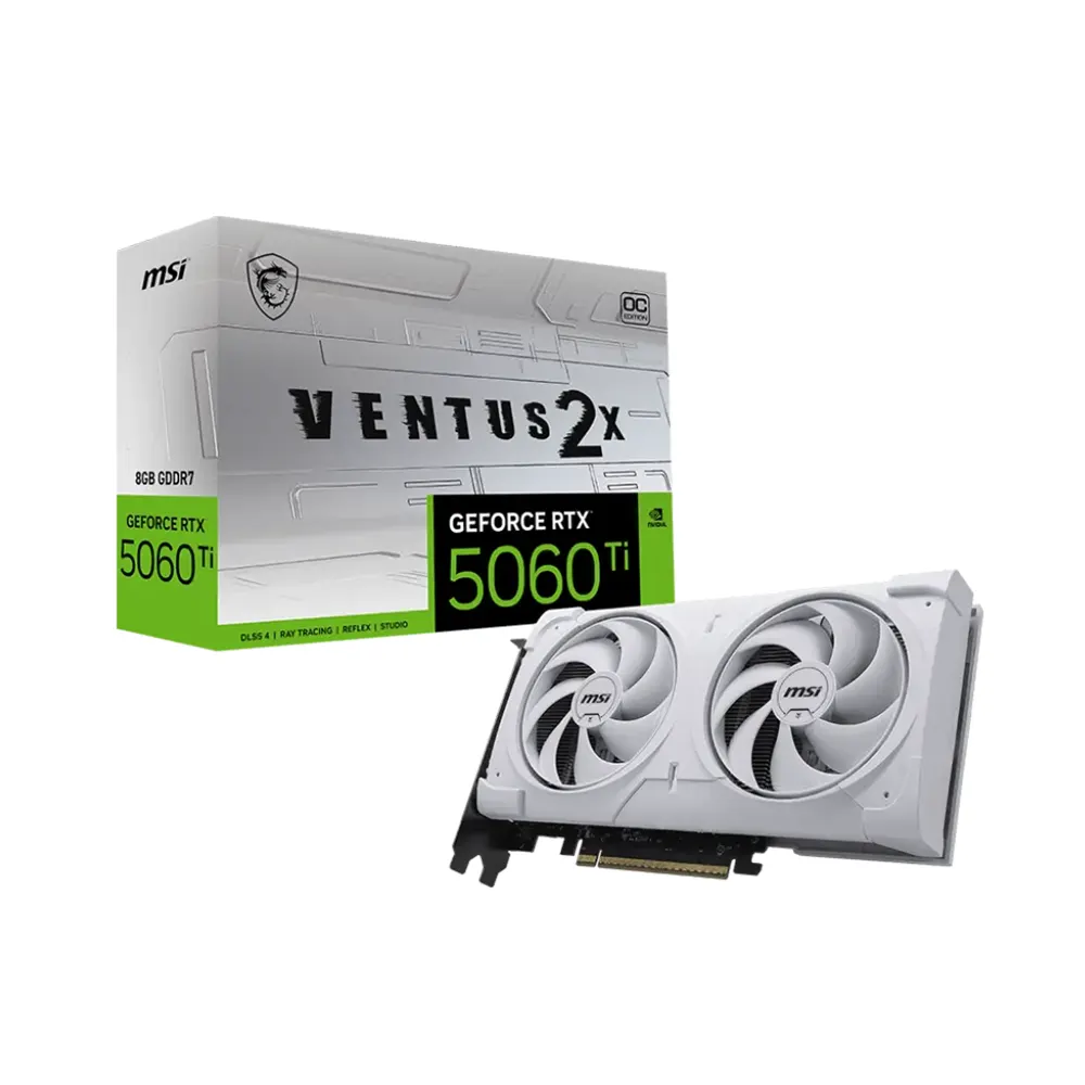 MSI GeForce RTX 5060 Ti Ventus 2X OC White Plus, 8GB GDDR7 Видео карта